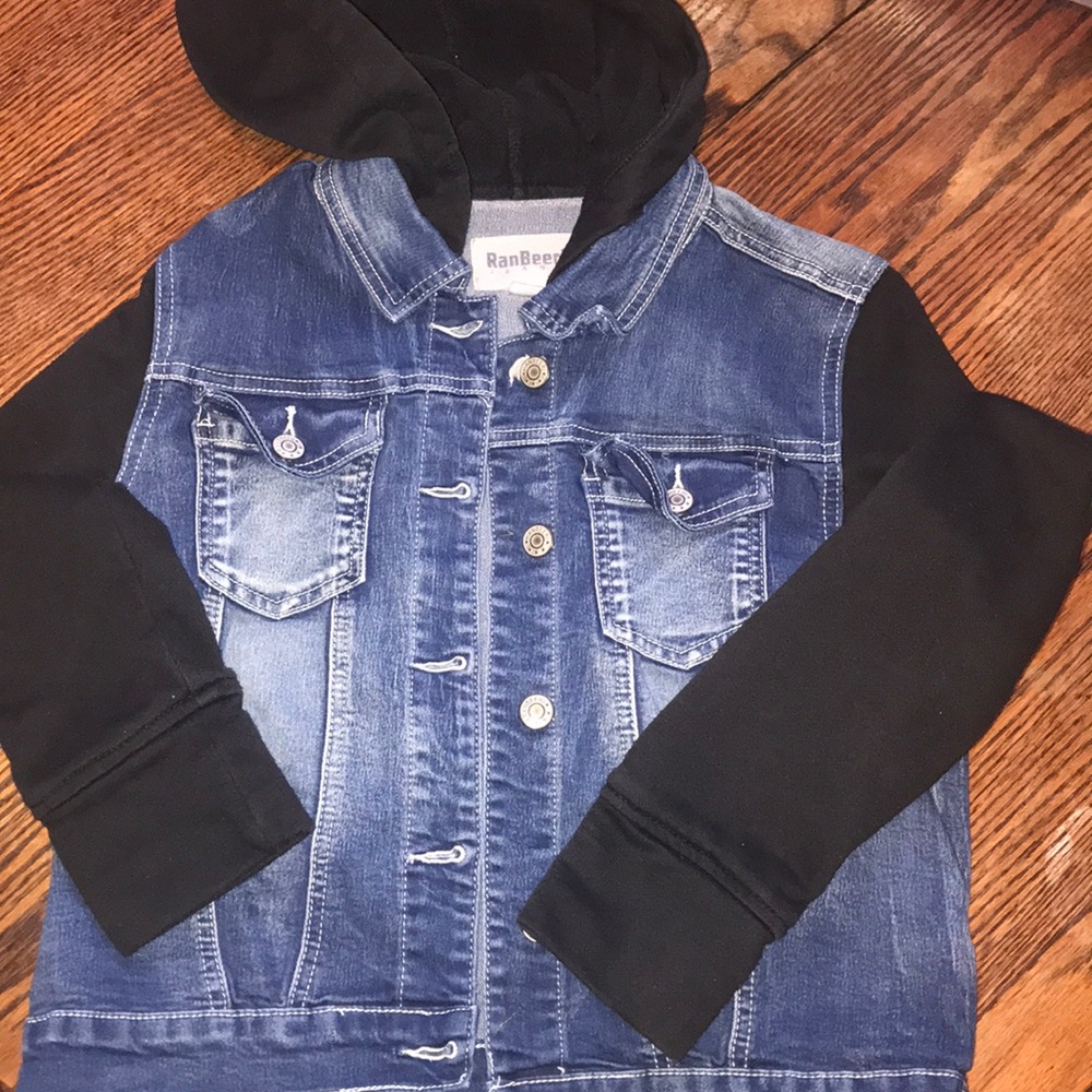 RanBeeri Girls Hooded Jean Jacket E3